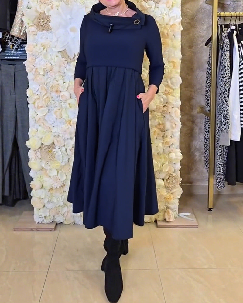 Nola™ | Women’s Bold Solid Color A-Line Street Dress